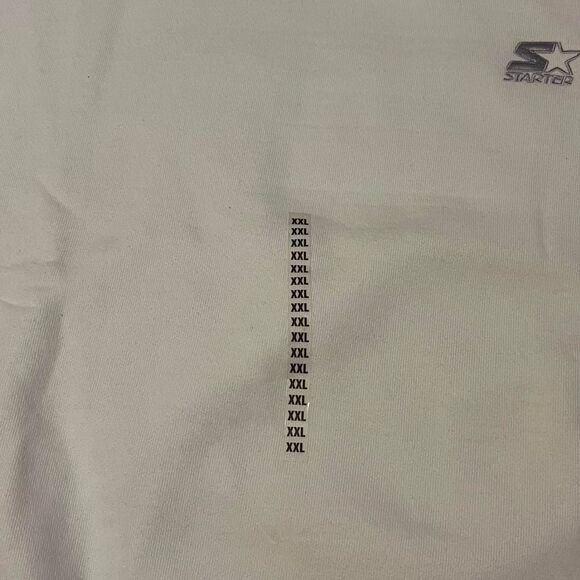 Vintage 90s Starter Blank Crewneck Sweatshirt Mens White Fleece XXLarge NWT - Picture 3 of 7